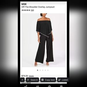 Black Rhinestone Pantsuit